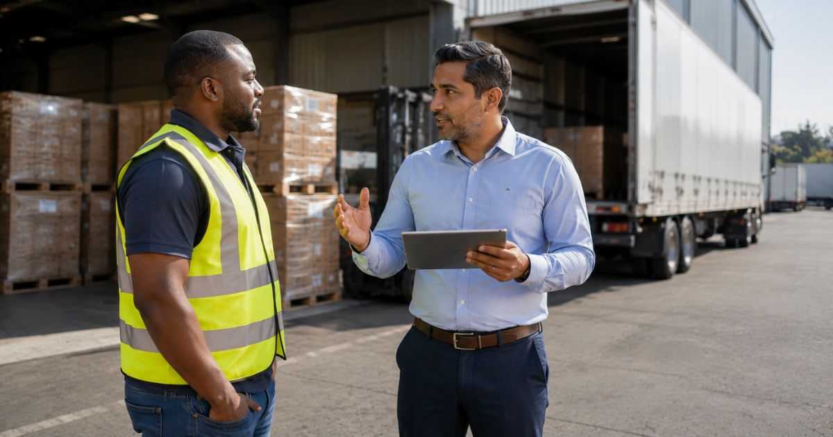 Business Fleet Insurance What It Covers and Why Your Company Needs It Fleet of four white company cards in front of offices.